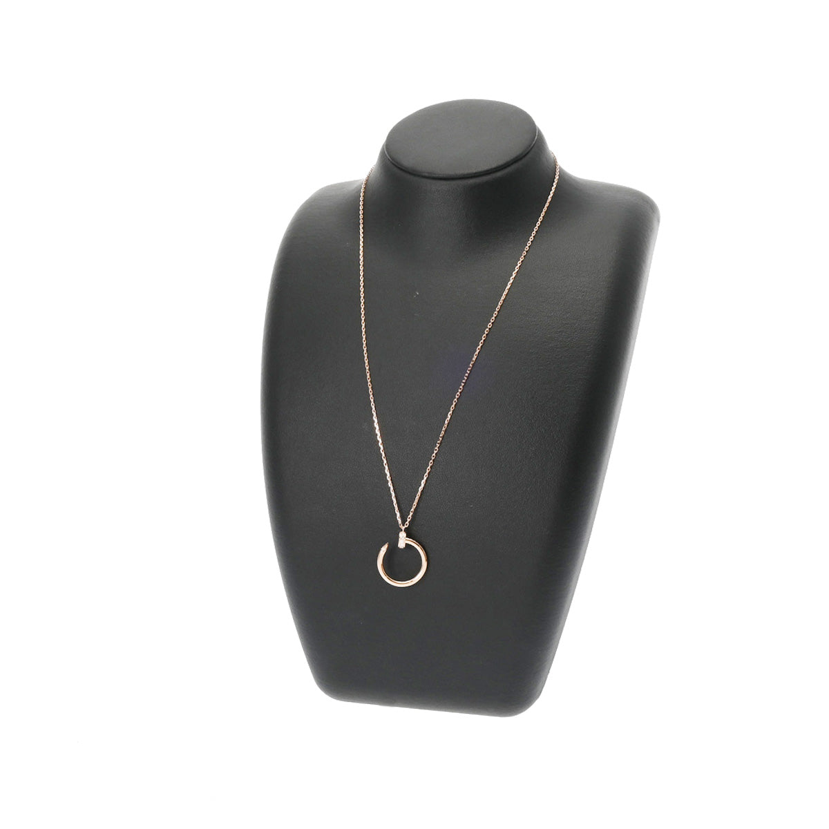 美品 カルティエ ジュスト アン クル ネックレス K18YG ダイヤ カルティエ ジュストアンクル ネックレス ダイヤ レディース K18ピンク