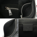 GUCCI グッチ GGスプリーム メッセンジャーバッグ ブラック 474137 メンズ PVC レザー ショルダーバッグ Aランク 中古 銀蔵