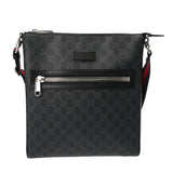 GUCCI グッチ GGスプリーム メッセンジャーバッグ ブラック 474137 メンズ PVC レザー ショルダーバッグ Aランク 中古 銀蔵
