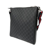 GUCCI グッチ GGスプリーム メッセンジャーバッグ ブラック 474137 メンズ PVC レザー ショルダーバッグ Aランク 中古 銀蔵