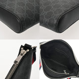 GUCCI グッチ GGスプリーム メッセンジャーバッグ ブラック 474137 メンズ PVC レザー ショルダーバッグ Aランク 中古 銀蔵