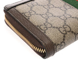 GUCCI グッチ オフィディア GG ジップアップアラウンドウォレット グレー/ブラウン 523154 レディース GGスプリームキャンバス 長財布 Aランク 中古 銀蔵