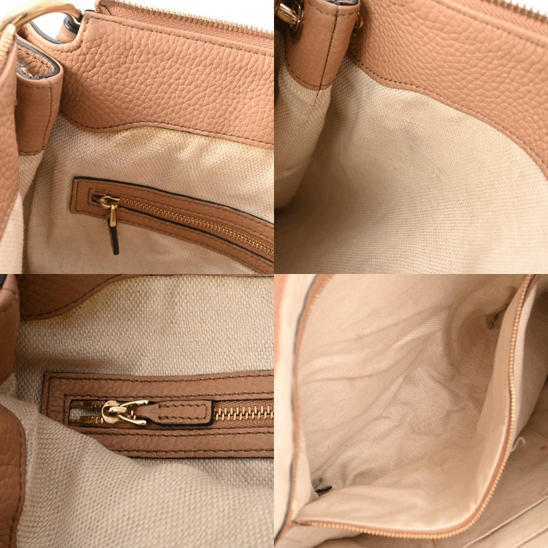 GUCCI グッチ GGソーホー 2WAY ショルダーバッグ ピンクベージュ 536194 レディース レザー ショルダーバッグ Bランク 中古 銀蔵