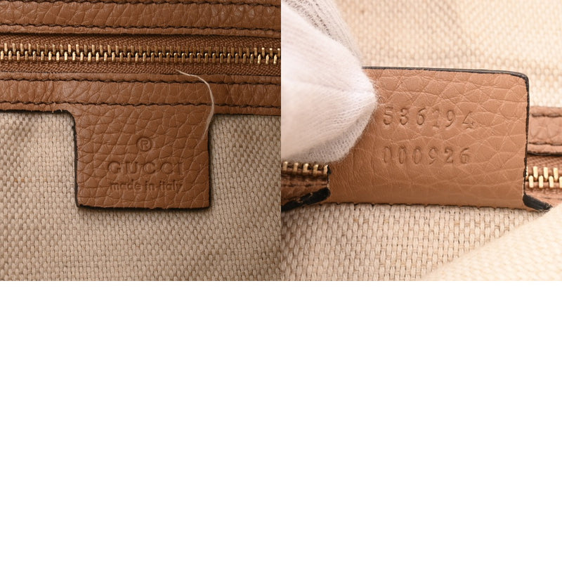 GUCCI グッチ GGソーホー 2WAY ショルダーバッグ ピンクベージュ 536194 レディース レザー ショルダーバッグ Bランク 中古 銀蔵