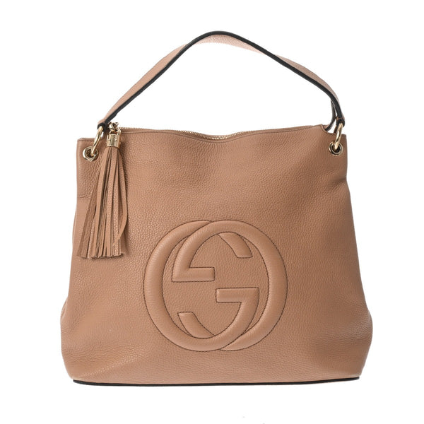 GUCCI グッチ GGソーホー 2WAY ショルダーバッグ ピンクベージュ 536194 レディース レザー ショルダーバッグ Bランク 中古 銀蔵