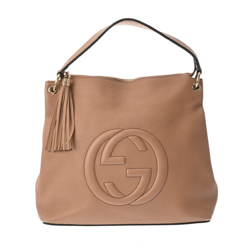 GUCCI グッチ GGソーホー 2WAY ショルダーバッグ ピンクベージュ 536194 レディース レザー ショルダーバッグ Bランク 中古 銀蔵