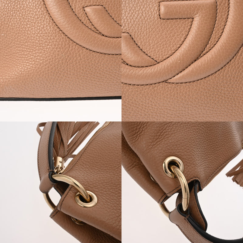 GUCCI グッチ GGソーホー 2WAY ショルダーバッグ ピンクベージュ 536194 レディース レザー ショルダーバッグ Bランク 中古 銀蔵