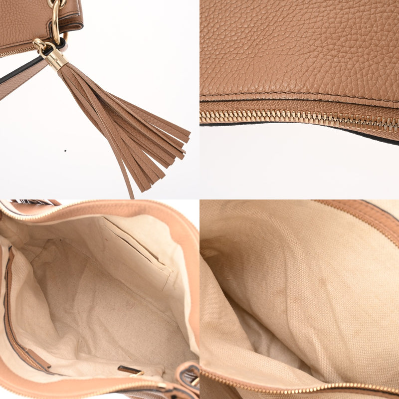 GUCCI グッチ GGソーホー 2WAY ショルダーバッグ ピンクベージュ 536194 レディース レザー ショルダーバッグ Bランク 中古 銀蔵