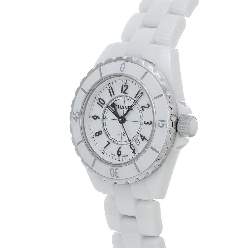 シャネル J12 33mm H0968 ホワイト レディース 腕時計 クォーツ 中古 銀蔵