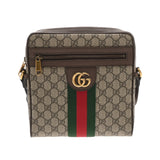 GUCCI グッチ GGスプリーム スモールメッセンジャーバッグ ベージュ ブラウン 520981 ユニセックス PVC ショルダーバッグ ABランク 中古 銀蔵