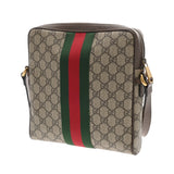 GUCCI グッチ GGスプリーム スモールメッセンジャーバッグ ベージュ ブラウン 520981 ユニセックス PVC ショルダーバッグ ABランク 中古 銀蔵