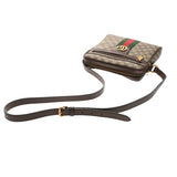 GUCCI グッチ GGスプリーム スモールメッセンジャーバッグ ベージュ ブラウン 520981 ユニセックス PVC ショルダーバッグ ABランク 中古 銀蔵