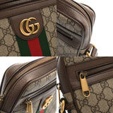 GUCCI グッチ GGスプリーム スモールメッセンジャーバッグ ベージュ ブラウン 520981 ユニセックス PVC ショルダーバッグ ABランク 中古 銀蔵