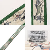 HERMES エルメス ツイリー LES VOITURESA NOUVELLE グリーン/ベージュ レディース シルク100％ スカーフ ABランク 中古 銀蔵