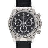 ロレックス コスモグラフ デイトナ 116519G Y番(2002年頃製造) ブラック/ダイヤモンド メンズ 腕時計 自動巻き 中古 銀蔵
