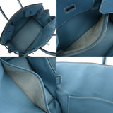 HERMES エルメス バーキン 35 ブルージーン □F刻印(2002年頃) ユニセックス トリヨンクレマンス ハンドバッグ Bランク 中古 銀蔵