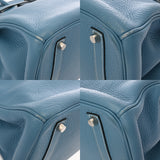 HERMES エルメス バーキン 35 ブルージーン □F刻印(2002年頃) ユニセックス トリヨンクレマンス ハンドバッグ Bランク 中古 銀蔵