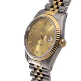 ロレックス デイトジャスト 10Pダイヤ 16233G シャンパン/ダイヤモンド メンズ 腕時計 自動巻き 中古 銀蔵