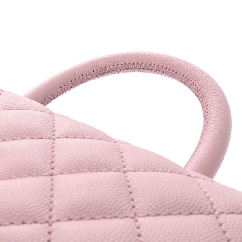CHANEL シャネル マトラッセ トップハンドル XS 2WAY ピンク A92990 レディース キャビアスキン ハンドバッグ 新同 中古 銀蔵
