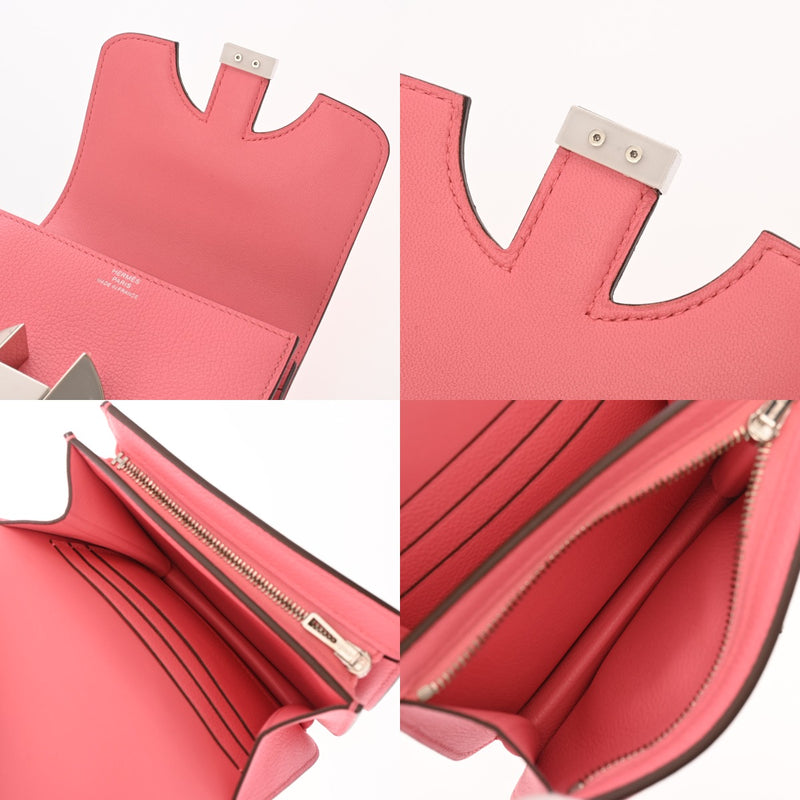 HERMES エルメス 2002 ウォレット ローズエテ C刻印(2018年頃) レディース エバーカラー 二つ折り財布 Aランク 中古 銀蔵