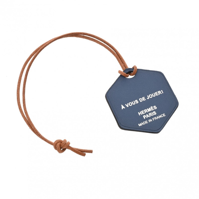 HERMES エルメス キーホルダーチャーム ダイスモチーフ ブルーブライトン ユニセックス スイフト キーホルダー Aランク 中古 銀蔵