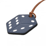 HERMES エルメス キーホルダーチャーム ダイスモチーフ ブルーブライトン ユニセックス スイフト キーホルダー Aランク 中古 銀蔵