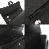 CHANEL シャネル マトラッセ チェーンショルダー 25cm Wフラップ ブラック レディース キャビアスキン ショルダーバッグ Aランク 中古 銀蔵