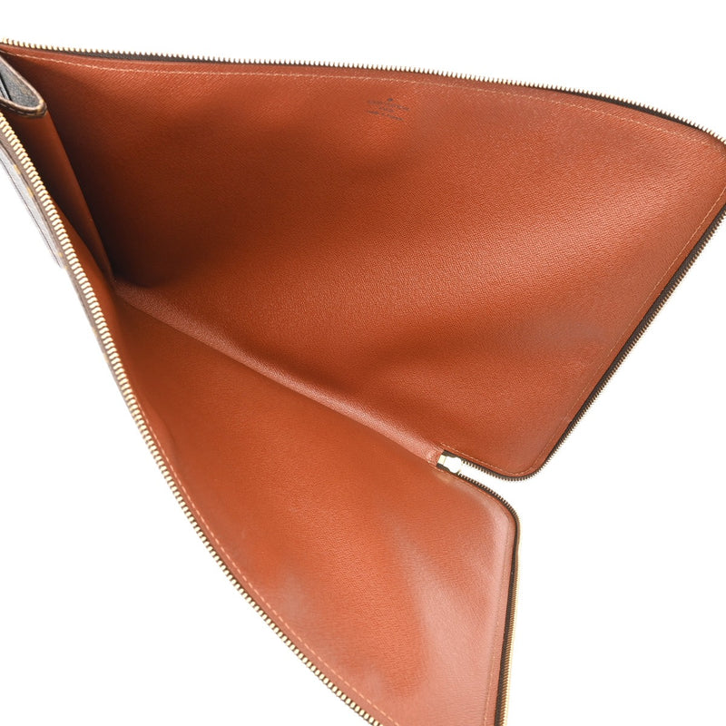 LOUIS VUITTON ルイヴィトン モノグラム ポッシュドキュマン ブラウン M53400 ユニセックス モノグラムキャンバス クラッチバッグ Bランク 中古 銀蔵