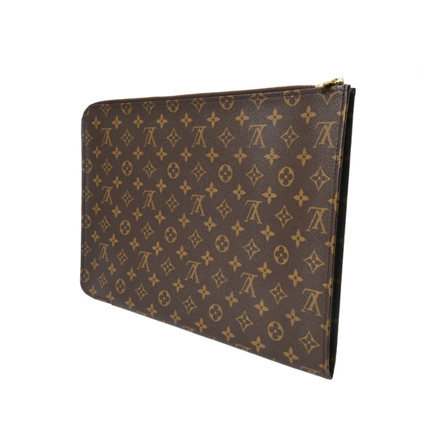 LOUIS VUITTON ルイヴィトン モノグラム ポッシュドキュマン ブラウン M53400 ユニセックス モノグラムキャンバス クラッチバッグ Bランク 中古 銀蔵
