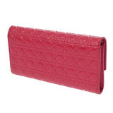 CHRISTIAN DIOR クリスチャンディオール レディディオール ピンク レディース エナメル 長財布 Bランク 中古 銀蔵