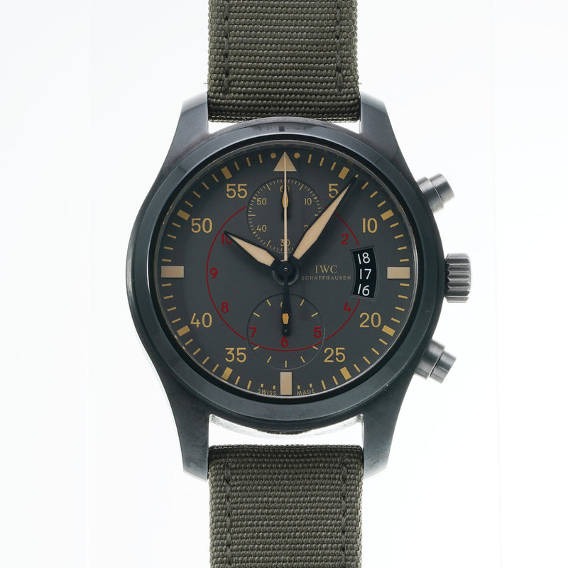 IWC パイロットウォッチ クロノグラフ トップガン ミラマー IW388002 グレー メンズ 腕時計 自動巻き 中古 銀蔵