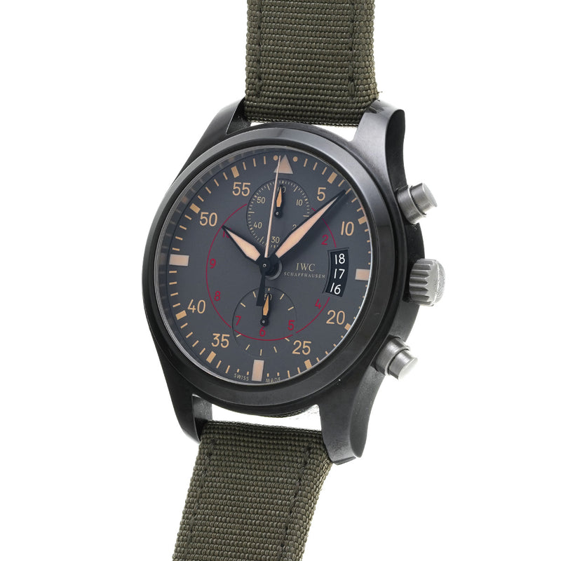 IWC パイロットウォッチ クロノグラフ トップガン ミラマー IW388002 グレー メンズ 腕時計 自動巻き 中古 銀蔵