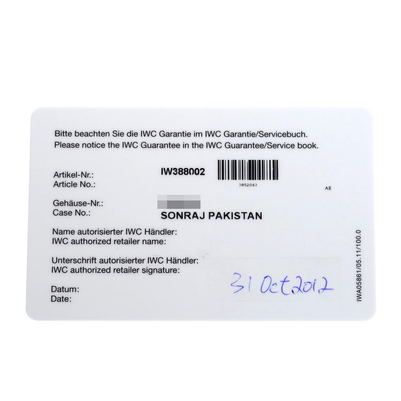 IWC パイロットウォッチ クロノグラフ トップガン ミラマー IW388002 グレー メンズ 腕時計 自動巻き 中古 銀蔵