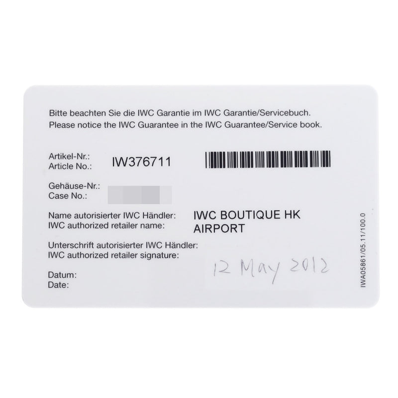 IWC アクアタイマー クロノ IW376711 ブルー メンズ 腕時計 自動巻き 中古 銀蔵