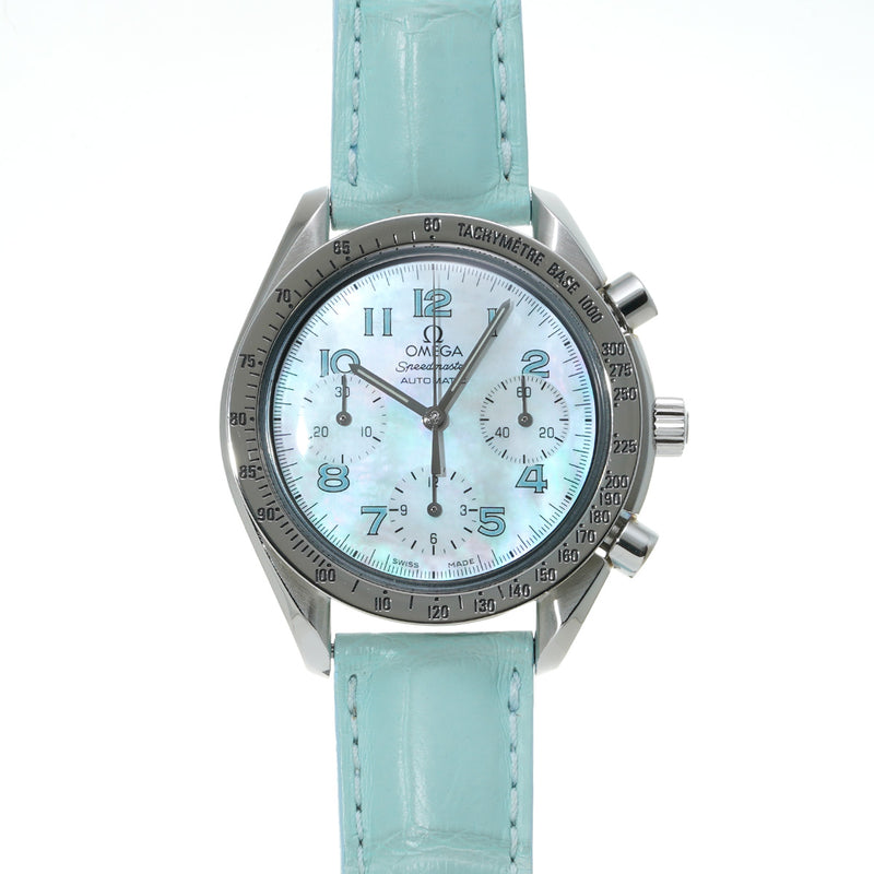 オメガ スピードマスター クロノグラフ 3802.70.56 ホワイトシェル メンズ 腕時計 自動巻き 中古 銀蔵