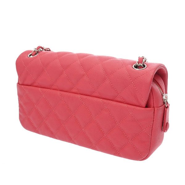 CHANEL シャネル チェーンショルダー ピンク レディース ソフトキャビアスキン ショルダーバッグ ABランク 中古 銀蔵