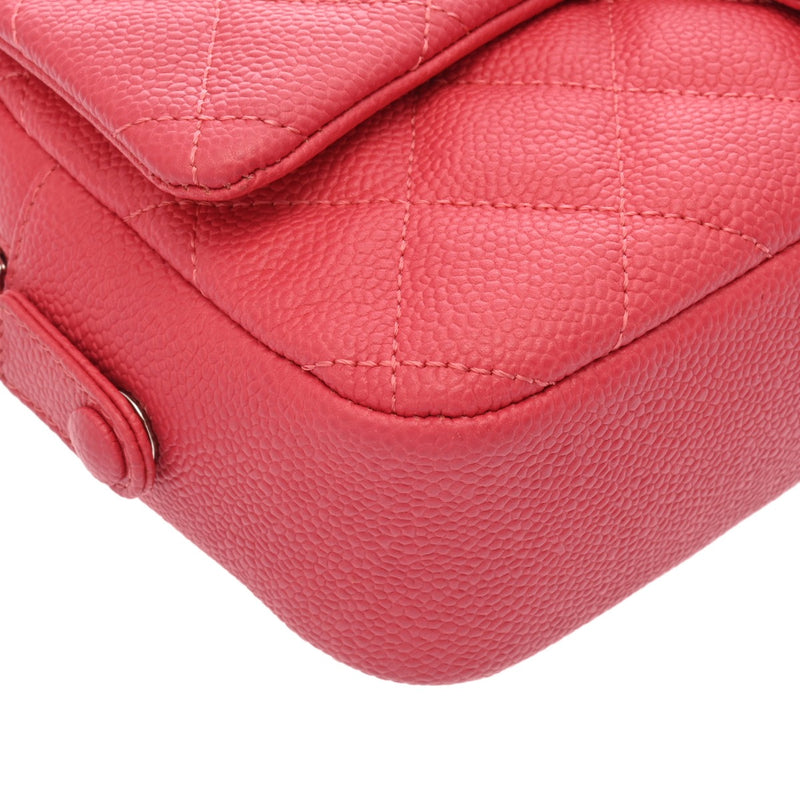 CHANEL シャネル チェーンショルダー ピンク レディース ソフトキャビアスキン ショルダーバッグ ABランク 中古 銀蔵