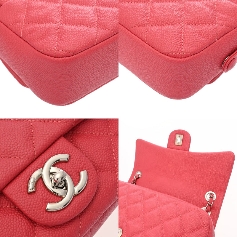 CHANEL シャネル チェーンショルダー ピンク レディース ソフトキャビアスキン ショルダーバッグ ABランク 中古 銀蔵