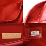CHANEL シャネル シャネル19 チェーンショルダー レッド AS1160 レディース ラムスキン ショルダーバッグ Aランク 中古 銀蔵