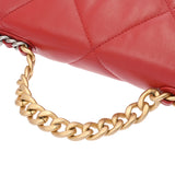 CHANEL シャネル シャネル19 チェーンショルダー レッド AS1160 レディース ラムスキン ショルダーバッグ Aランク 中古 銀蔵