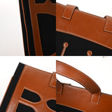 HERMES エルメス プティアッシュトート ゴールド/ブラック レディース バレニア フェルト トートバッグ Bランク 中古 銀蔵