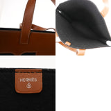 HERMES エルメス プティアッシュトート ゴールド/ブラック レディース バレニア フェルト トートバッグ Bランク 中古 銀蔵