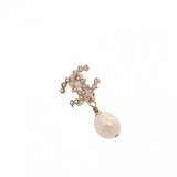 CHANEL シャネル ココマーク 2020年モデル レディース ラインストーン パール イヤリング Aランク 中古 銀蔵