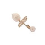 CHANEL シャネル ココマーク 2020年モデル レディース ラインストーン パール イヤリング Aランク 中古 銀蔵