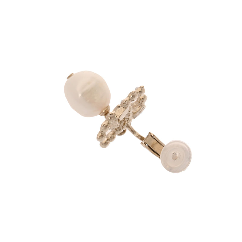 CHANEL シャネル ココマーク 2020年モデル レディース ラインストーン パール イヤリング Aランク 中古 銀蔵