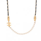 CHANEL シャネル ココマーク フェイクパール 2023年モデル レディース ラインストーン フェイクパール ネックレス Aランク 中古 銀蔵