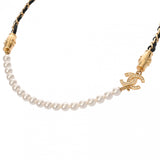 CHANEL シャネル ココマーク フェイクパール 2023年モデル レディース ラインストーン フェイクパール ネックレス Aランク 中古 銀蔵