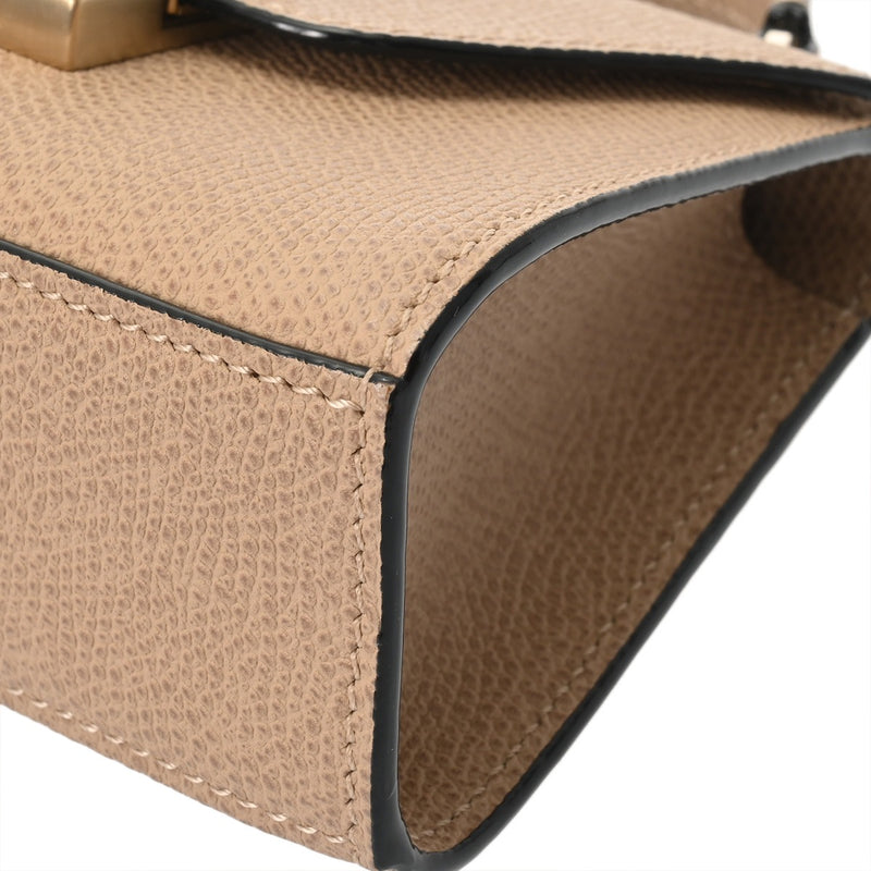 VALEXTRA ヴァレクストラ イジィデベルト パウダーピンク レディース ソフトカーフスキン ショルダーバッグ Aランク 中古 銀蔵