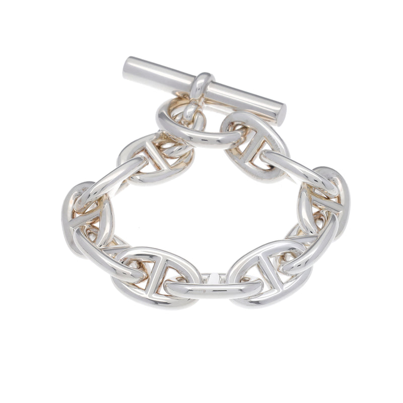 HERMES エルメス シェーヌダンクル TGM 11リンク ユニセックス Ag925 ブレスレット Aランク 中古 銀蔵