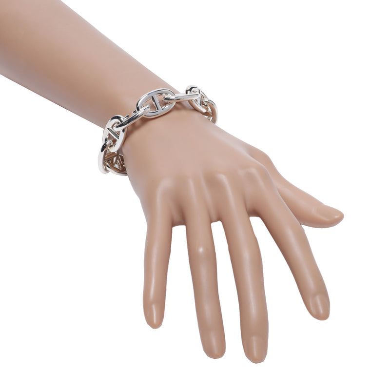 HERMES エルメス シェーヌダンクル TGM 11リンク ユニセックス Ag925 ブレスレット Aランク 中古 銀蔵